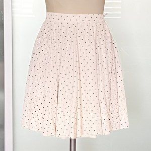 Never Worn American Apparel skater skirt white with black dot size S